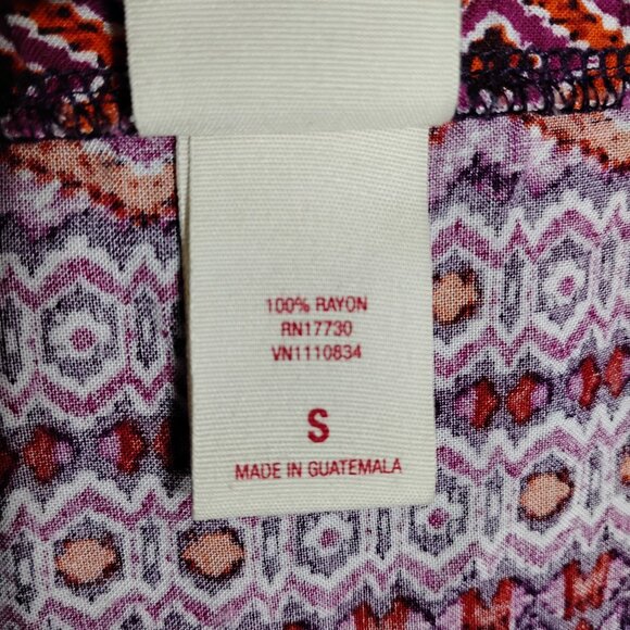 Mossimo Supply Co. Maxi Boho Skirt Size Small Pink and Orange Tones Aztec Print - Picture 10 of 10